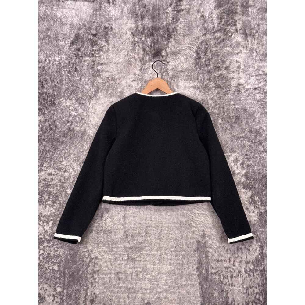 J Crew Cropped Boucle Yarn Lady Jacket XXS Womens Black - Picture 3 of 9